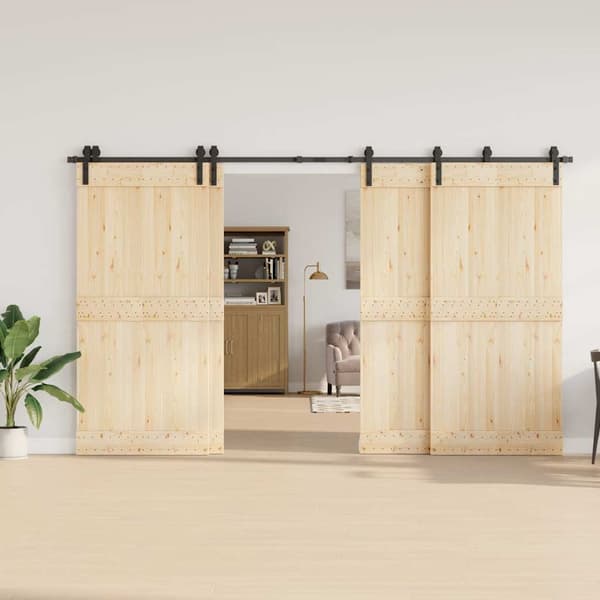 vidaXL Skjutdörrsinstallationssystem, 366 cm, Stål, Svart