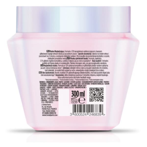 L'Oréal Elseve Glycolic Gloss Udglattende Maske til Matt Hår 300ml