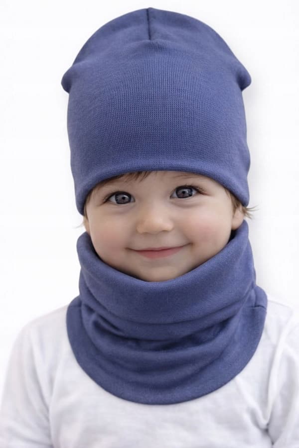 Set MÖSSA + HALSDUK 74-80-86 babyset 40/44 VÅRJEANS