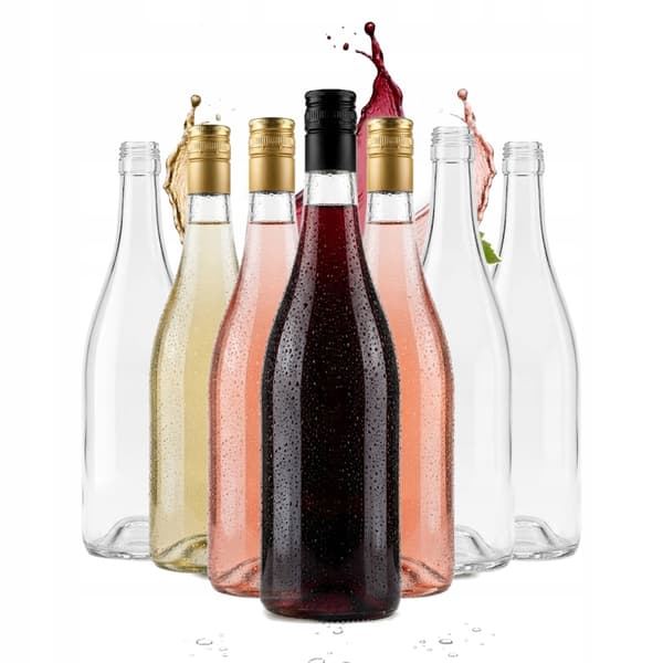 30x Vinflaska 1l CLEAR Vinflaskor Vit Ros Röd 1000ml
