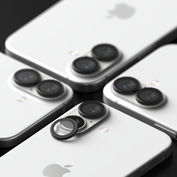 RINGKE KAMERAN RUUNUSSUOJA 2 KPL IPHONE 16 / 16 PLUS MUSTA