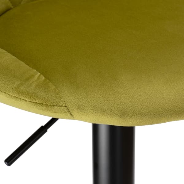 Cydro Sort Oliven Velour Barstol