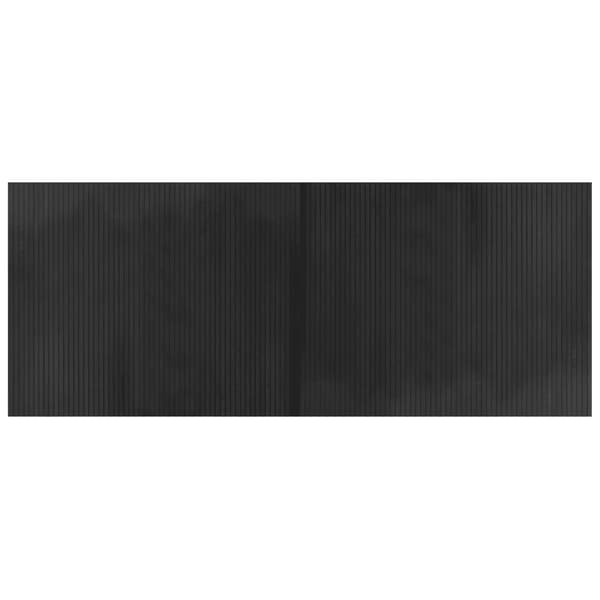 vidaXL Suorakulmainen matto, harmaa, 80x200 cm, bambu