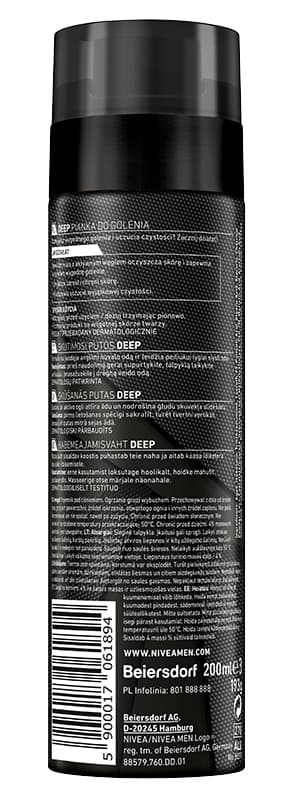 NIVEA Pianka Men Deep 200ml skum