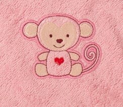 Badöverdrag för baby 100x100 BAMBU rosa