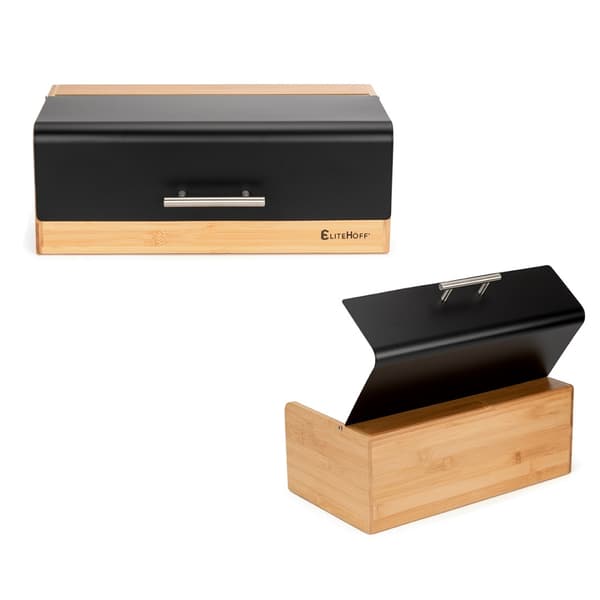 BRÖDASKÅD I BAMBUS E-6067 SVART