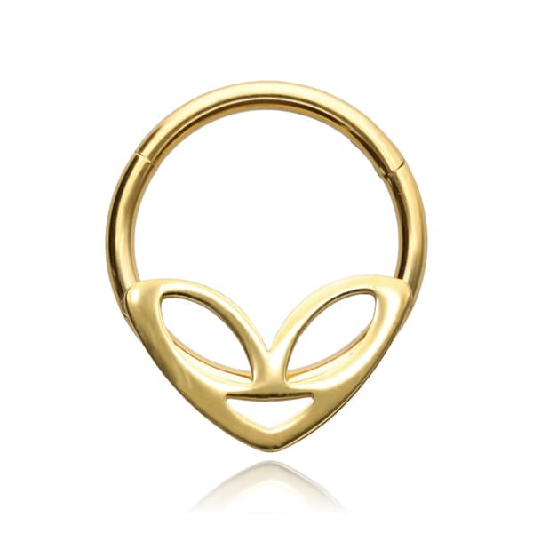 CLICKER ørering - ufo - guld - K-009 1.2/10
