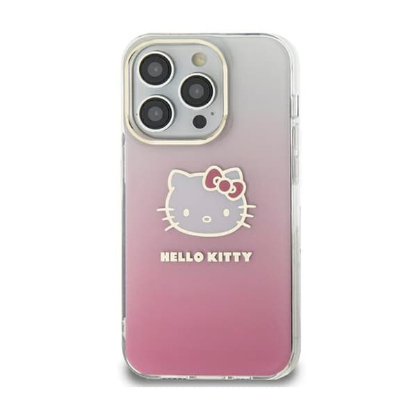 Hello Kitty IML Gradient Electrop Kitty Head - iPhone 15 cover (lyserød)