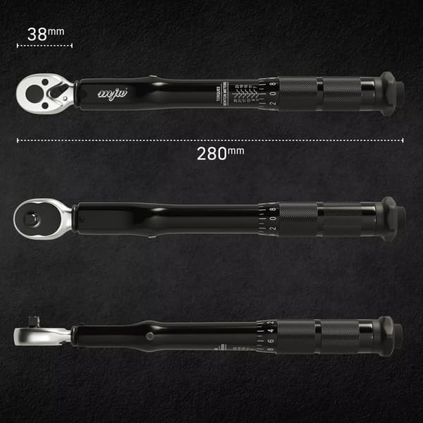 MJW Momentnøgle 1/4"" 2-24 Nm Sort