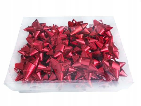 Självhäftande rosetter 8 cm röda 36 st. 1 förpackning.