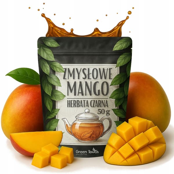 Sort te Sanselig Mango 50 g CEYLON Stor mængde mango 25% Løs te