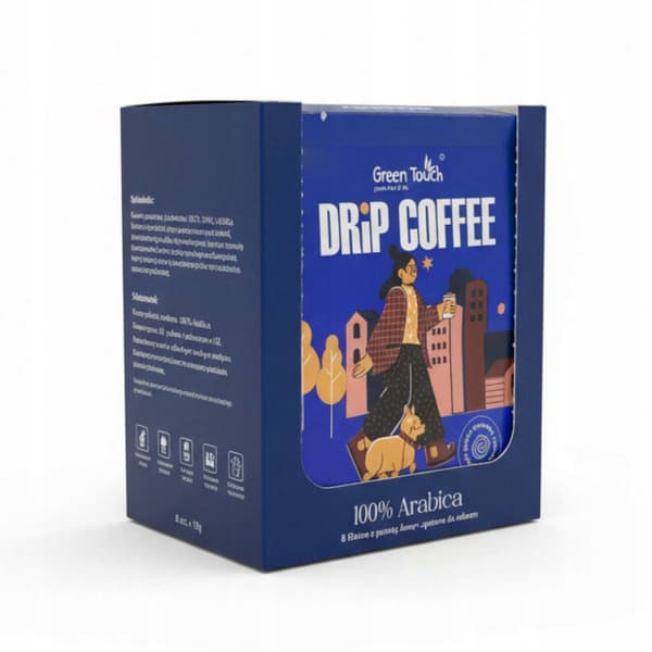 Set kaffe drypppose malen Brasilien Yellow Bourbon 10 g låda 8 st