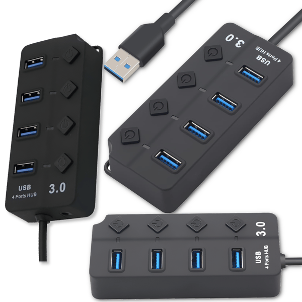 USB 3.0-hub 1x4 4-port 5 Gbps splitter