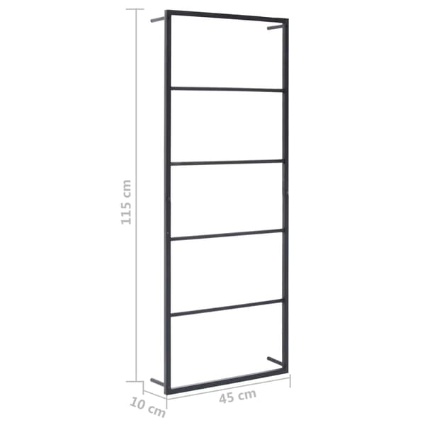 vidaXL Pyyheteline musta 45x10x115 cm teräs