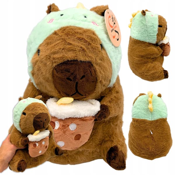 pehmolelu kapybara dinosaurus shake halattava pehmo 30 cm
