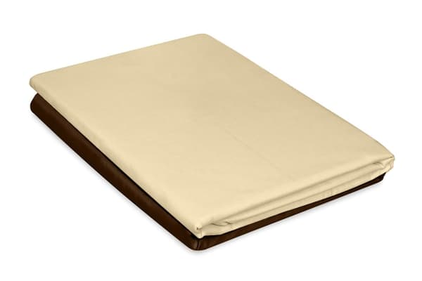 Satin Sengesæt 220x200 DOUBLE FACE Creme og Brun
