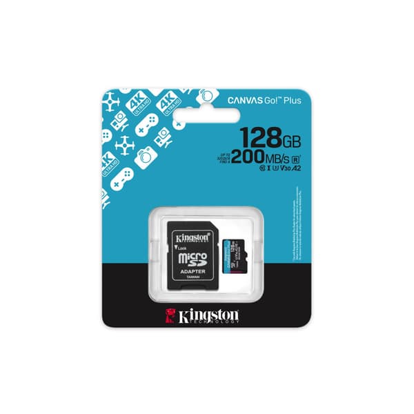 KINGSTON microSDXC Canvas Go Plus 128GB Adapter