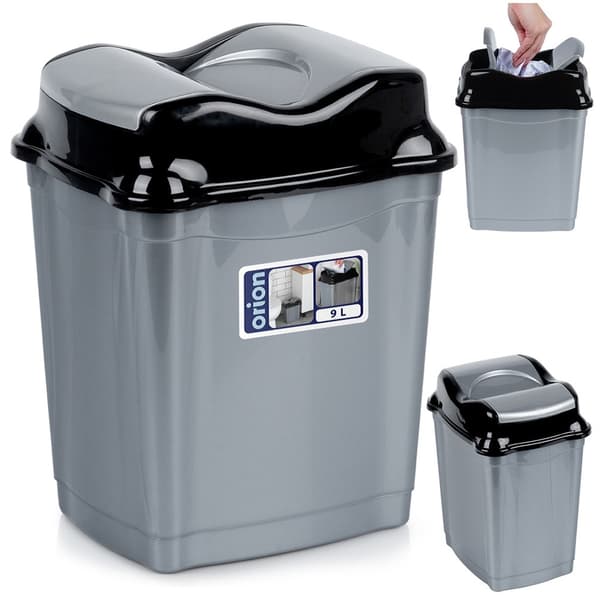 Plastkorg grå 9 liter
