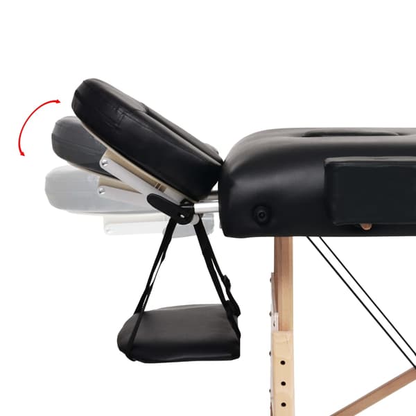 vidaXL foldbar massagebriks 10 cm tyk 3-zoner sort