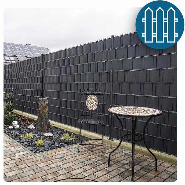 Hegnstape til paneler sort 19 cm x 35 m UV hegnspaneldæksel