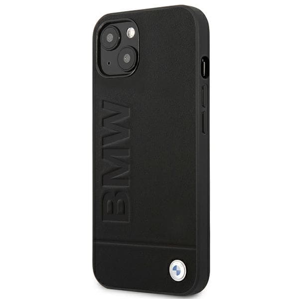 BMW BMHCP14MSLLBK iPhone 14 Plus / 15 Plus 6.7 cover sort læder stempel