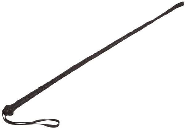 Piska svart konstläder piska 60cm
