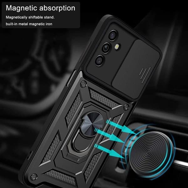 ARMOR ETUI TIL SAMSUNG GALAXY A13 5G SORT KAMERA MED RING