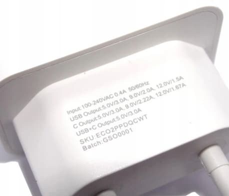 VÄGGLADDNINGSADAPTER + USB TYP-C-KABEL 20W SNABBLADDNING