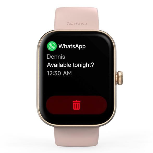 Hama Fit Watch 5000 rektangulär smartwatch roséguld