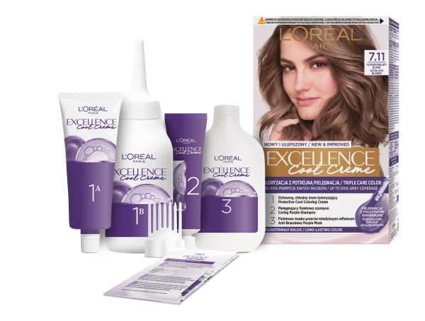 L'Oréal Excellence Cool Creme -hiusväri 7.11 Ultra Ash Blonde