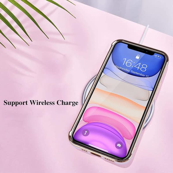 APPLE IPHONE 11 PRO SILIKONSKAL LILA BAKSIDAN GULDRAM