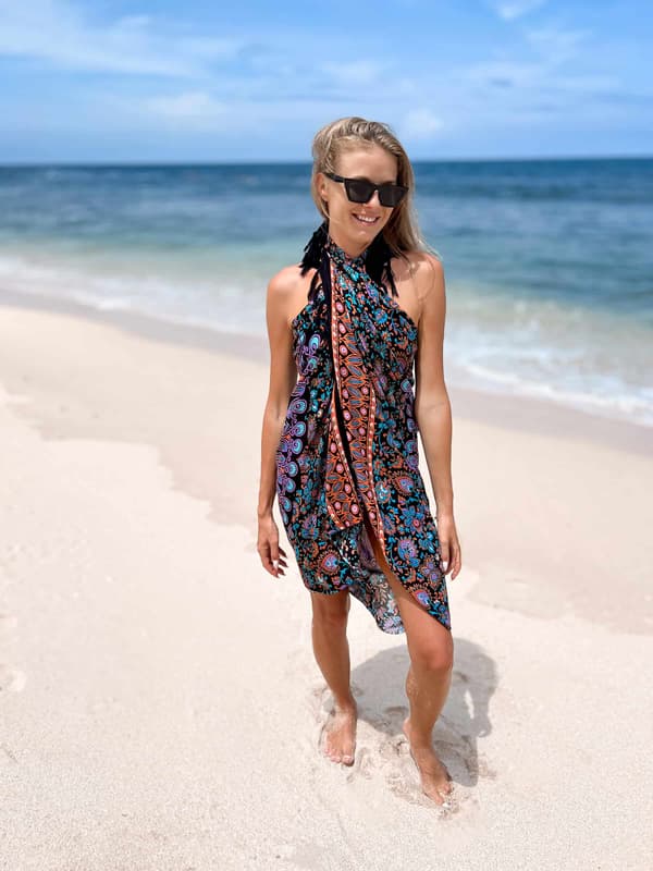 Pareo Strand Schal Mandala Violet