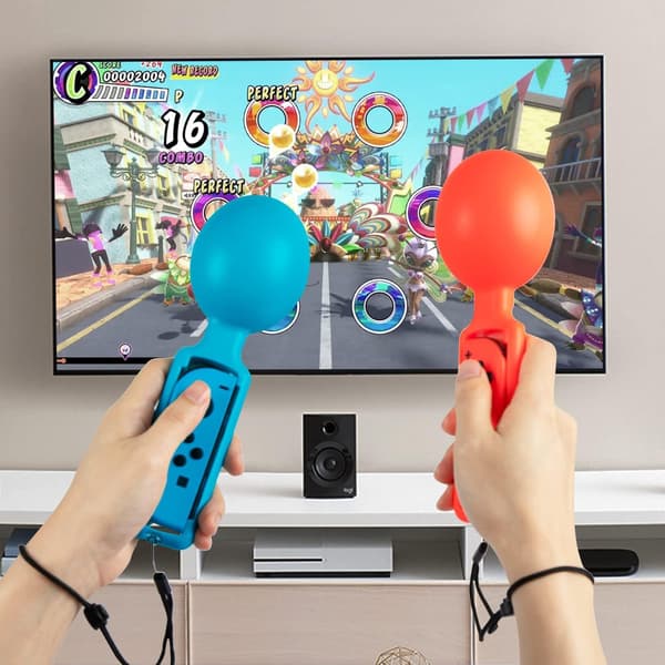 MARACAS PIDIN JOY-CON JOYCON NINTENDO SWITCH SAMBA BLUE RED 2kpl