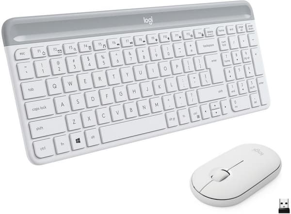 LOGITECH MK470 Slim Trådløs Hvid 920-009205