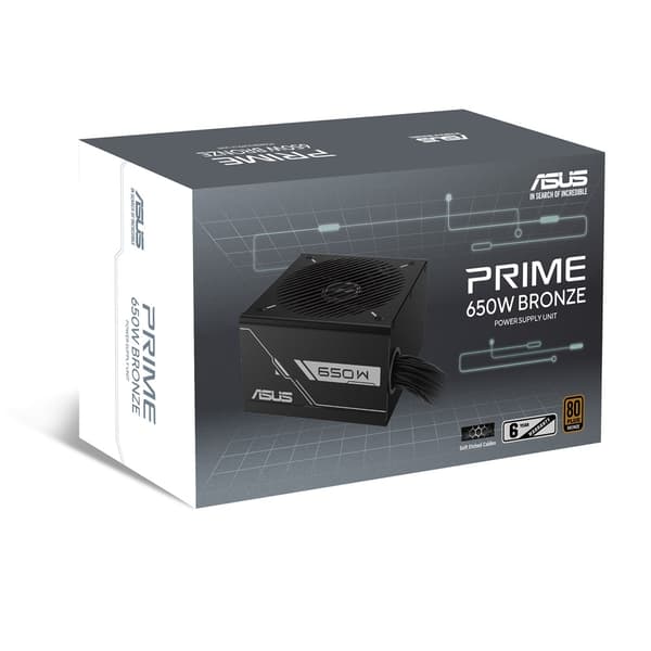 ASUS PRIME-650B 650W 80 PLUS Bronze ATX -virtalähde, musta