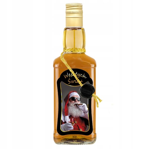 5x DANIELS-flaskor 500 ml glasflaska för jullikörer, premiumdekorerade
