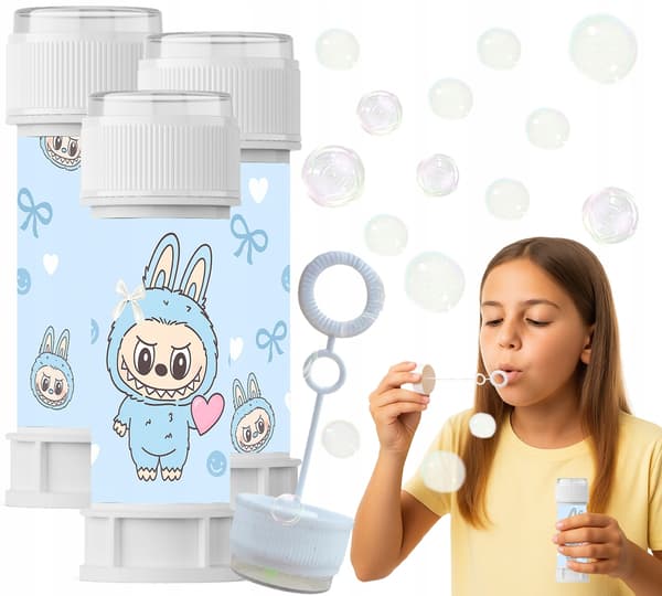 Labubu Monster tvålbubblor för barn födelsedagsfest 60ml