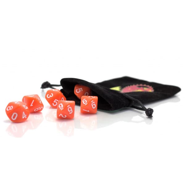 D10 RPG-tärningar tiosidiga orange tärningar 0-9