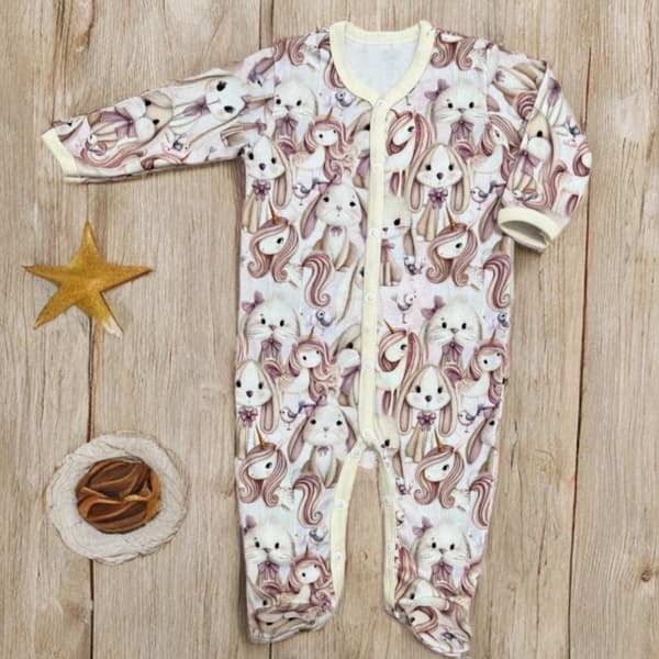 KLÄDER pyjamas med hel dragkedja 80 FLICKOR ENHÖRNING