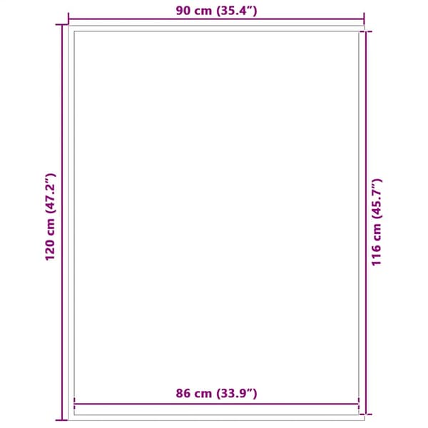 vidaXL Ovimatto musta 90x120 cm