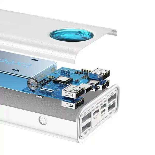 Baseus Amblight Powerbank 30000mAh, 4xUSB, USB-C, 65W (vit)