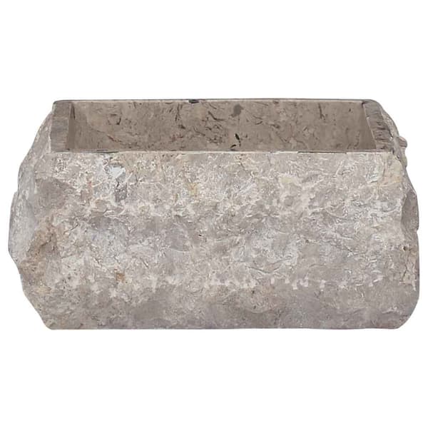 vidaXL håndvask, grå, 30x30x13 cm, marmor