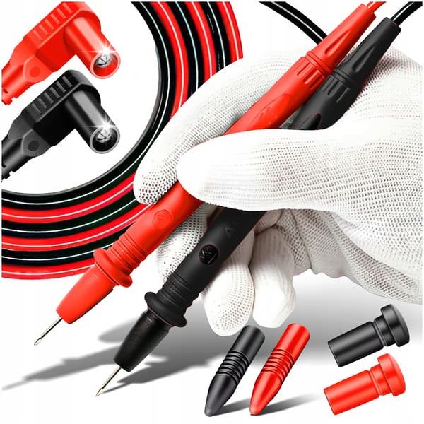 KABLAR FÖR STRÖMMULTIMETER MÄTKABLAR 10A LÅNGA + PLUGGAR