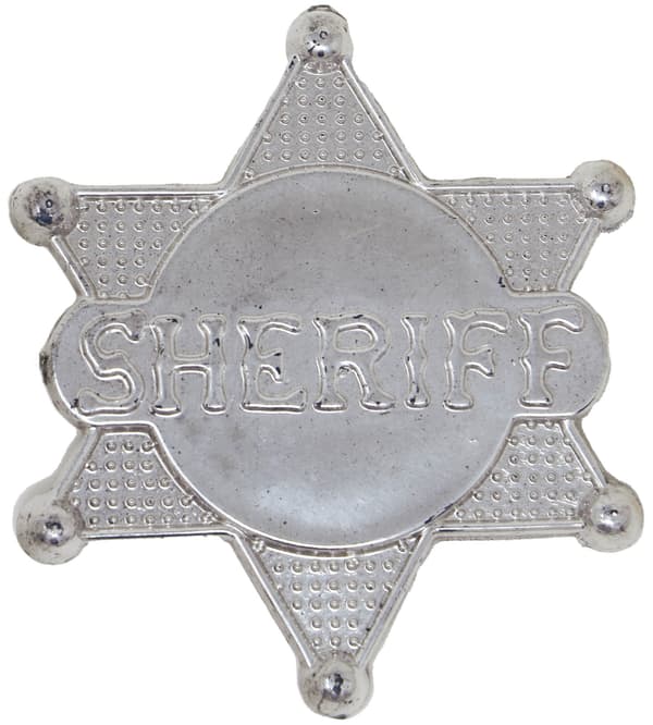 Plastik SHERIFF STAR Cowboy Badge