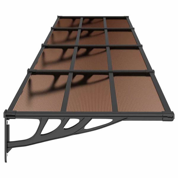 vidaXL dørmarkise sort 396x90 cm polycarbonat