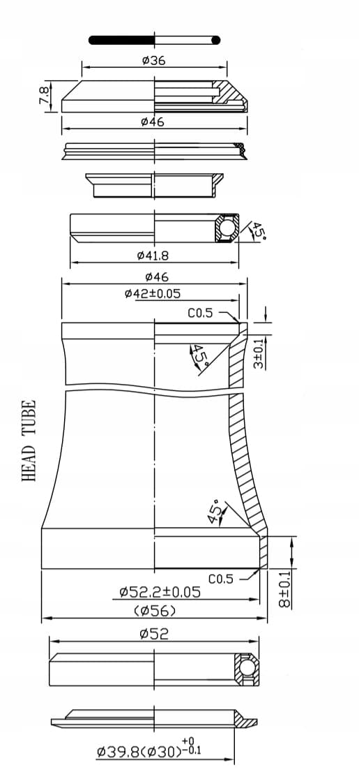 NECO H373 INTEGRERET TAPERED MASKINHEADSET