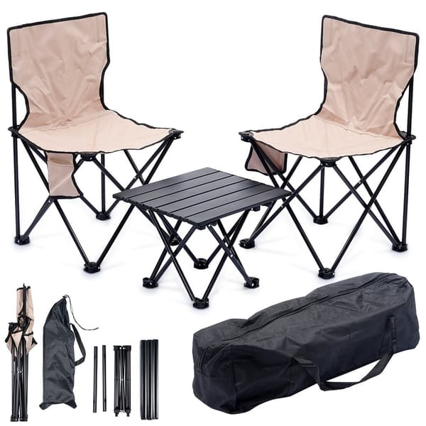 Camping stole med bord 3 dele