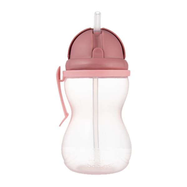 Flaska med vikbart silikonrör 370 ml rosa, Canpol