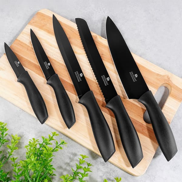 Musta teräinen leipäveitsi 32 cm