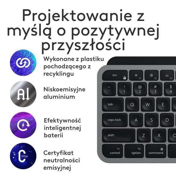 LOGITECH MX Keys S -näppäimistö- ja hiirisetti Macille